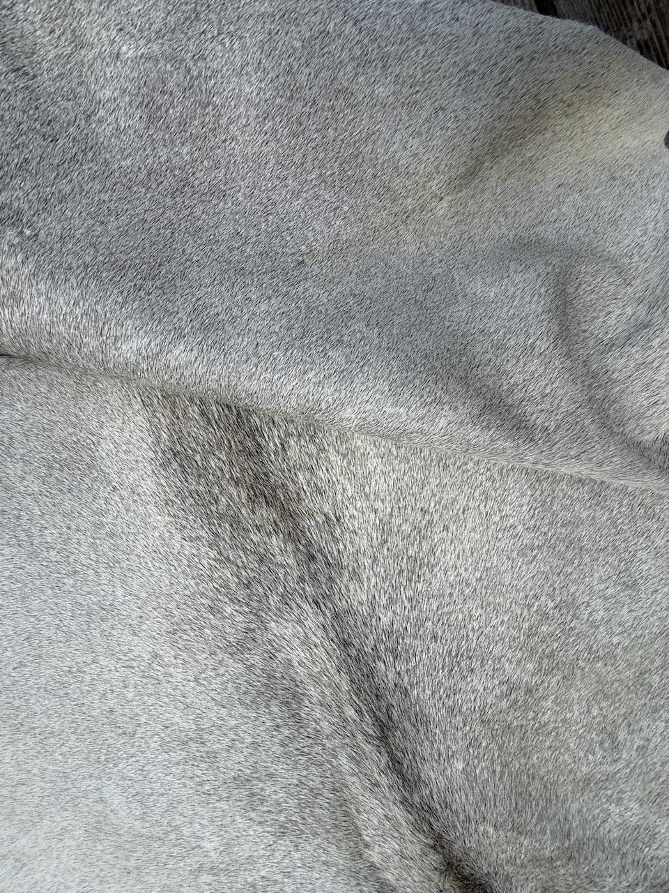 Cowhide Rug  Grey Grey 205CM X 187CM (81" X 74")