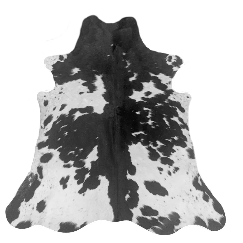 cowhide rug black and white xxl
